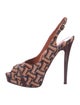 Missoni Printed Cutout Accent Slingback Pumps