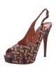 Missoni Printed Cutout Accent Slingback Pumps