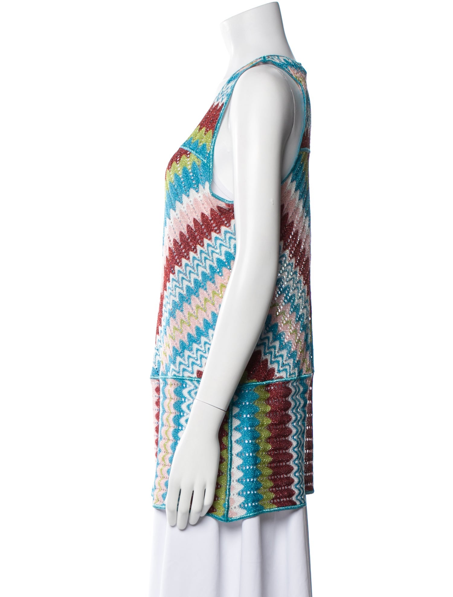 Missoni Mare Printed Scoop Neck Top