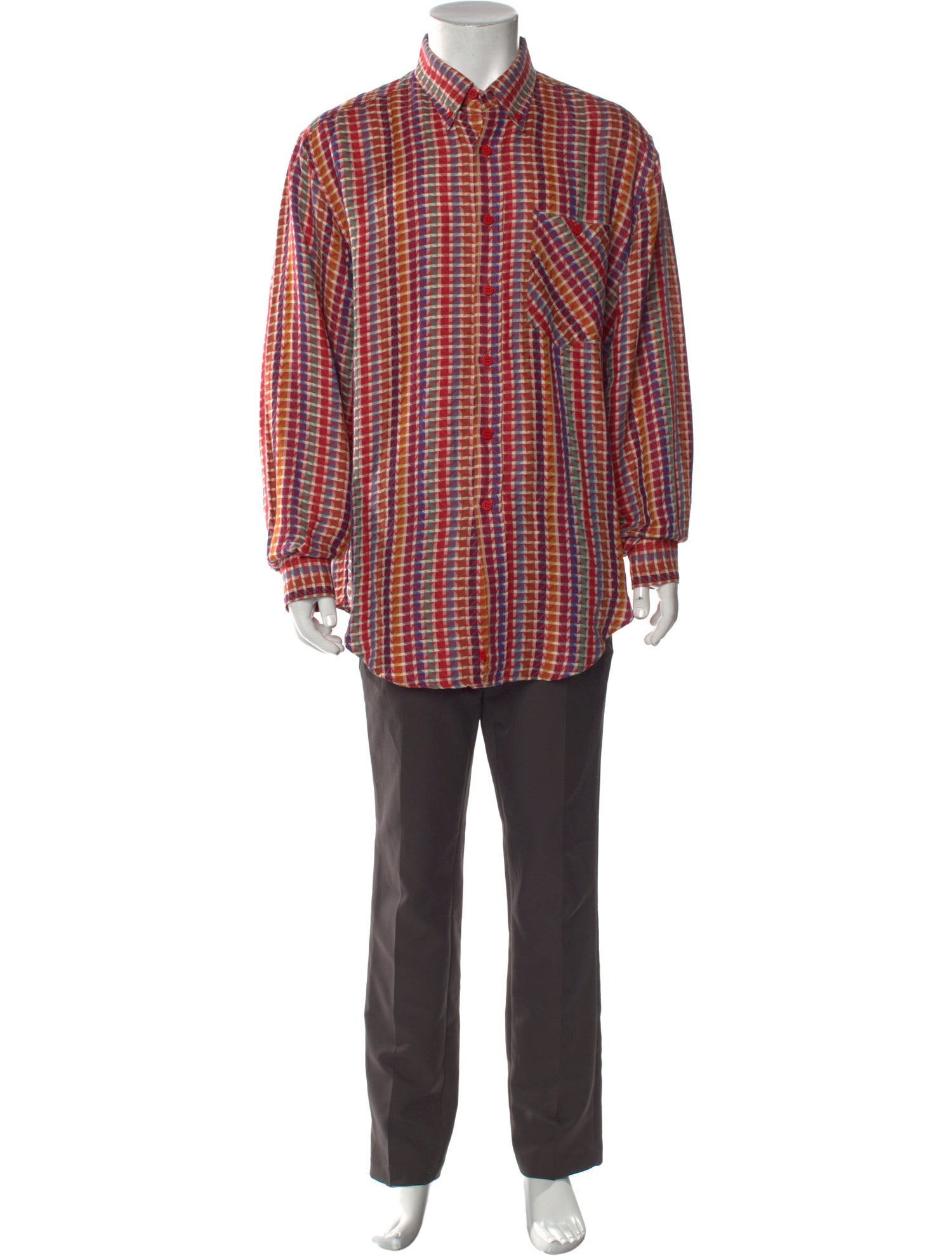 Missoni Linen Plaid Print Shirt