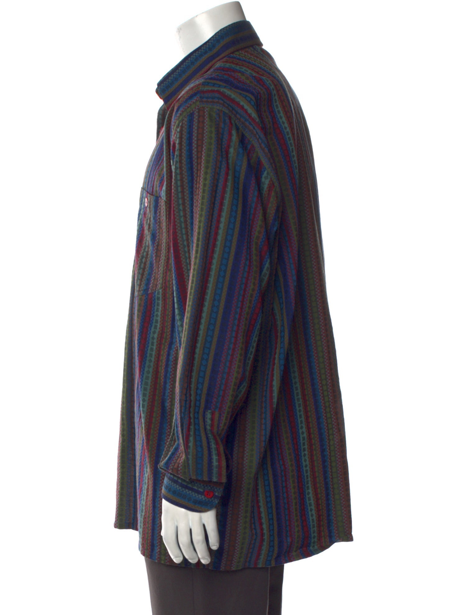 Missoni Striped Long Sleeve Denim Shirt