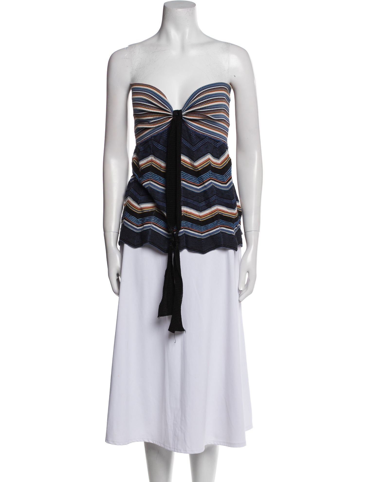 M Missoni Printed Strapless Tunic