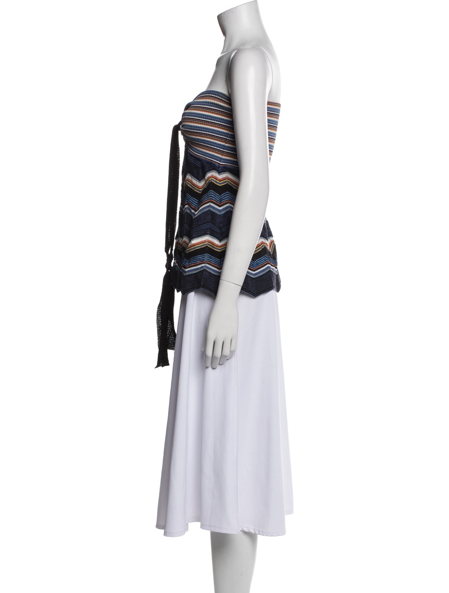 M Missoni Printed Strapless Tunic