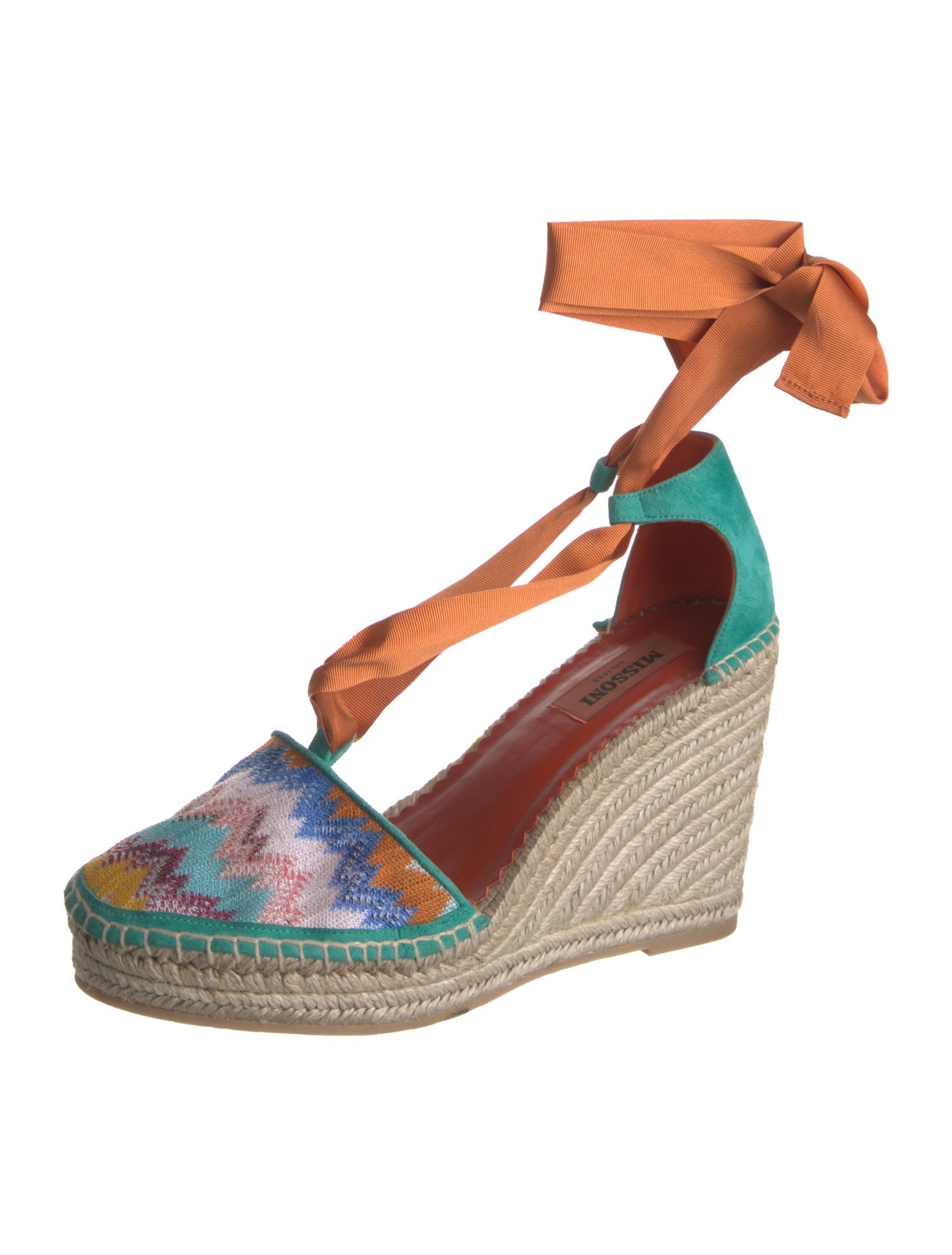 Missoni Suede Printed T-Strap Pumps