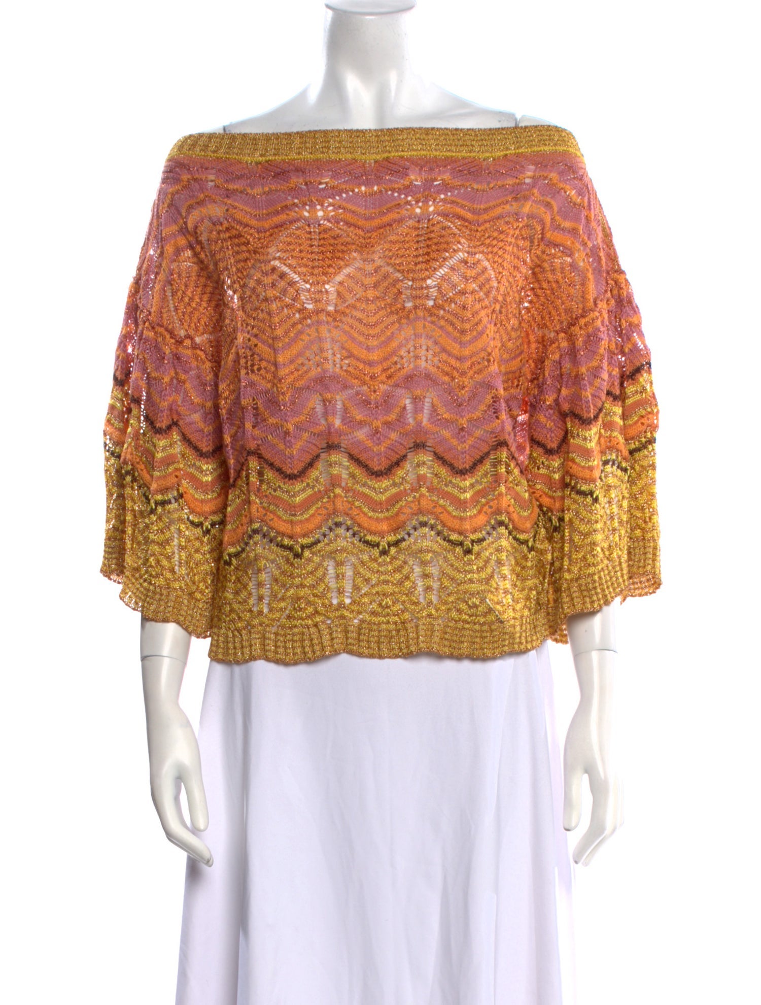 Missoni Printed Bateau Neckline Blouse