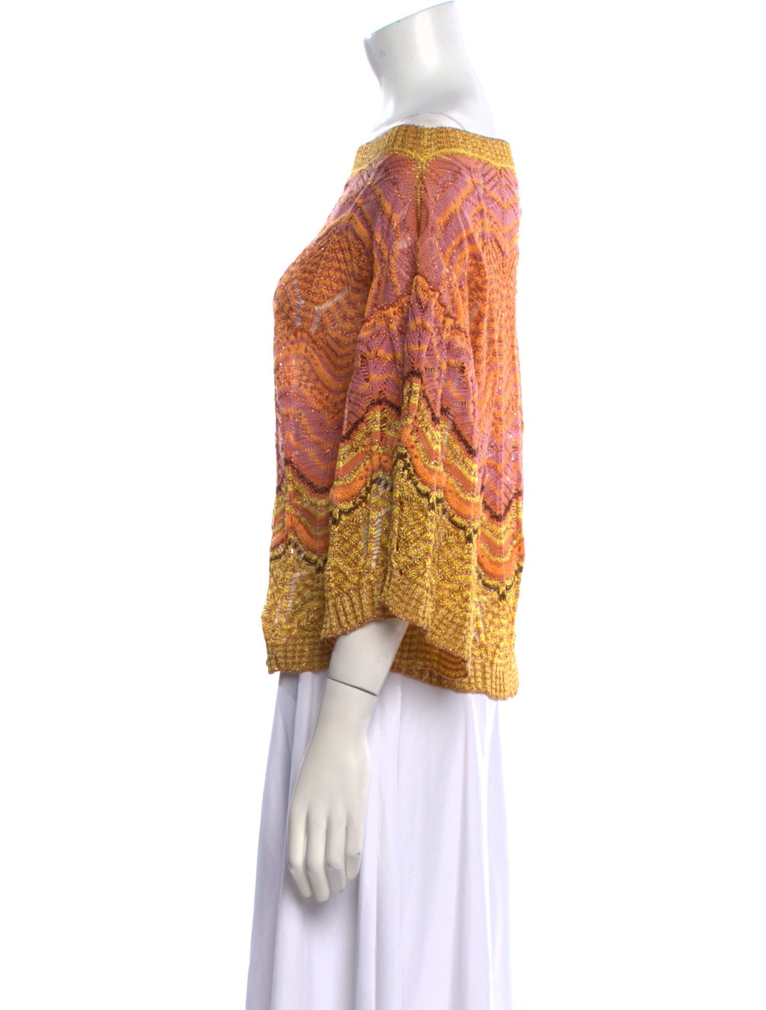 Missoni Printed Bateau Neckline Blouse