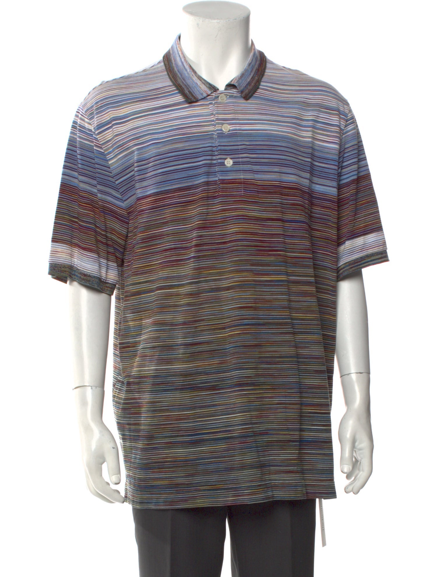 Missoni Striped V-Neck Polo Shirt