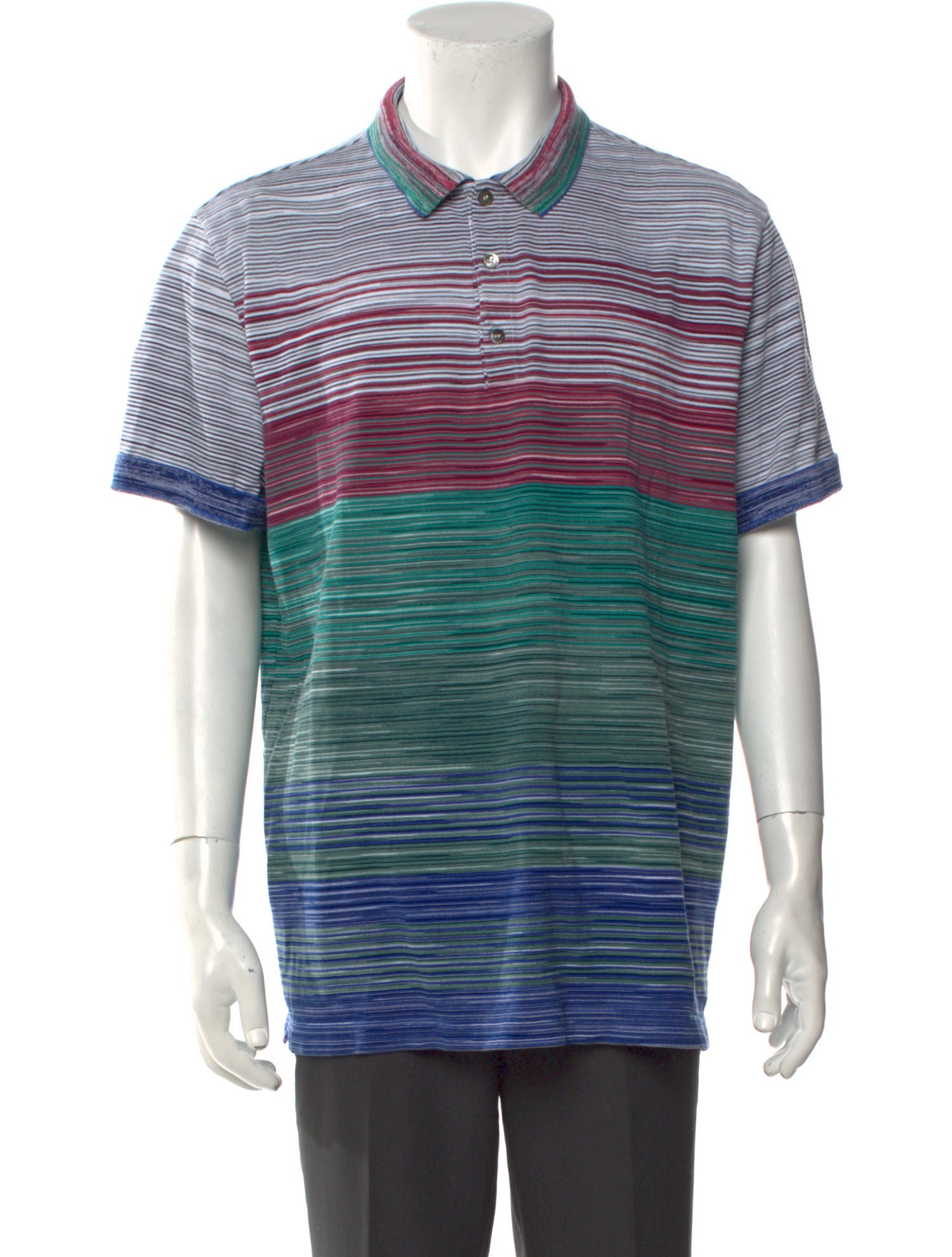 Missoni Striped V-Neck Polo Shirt