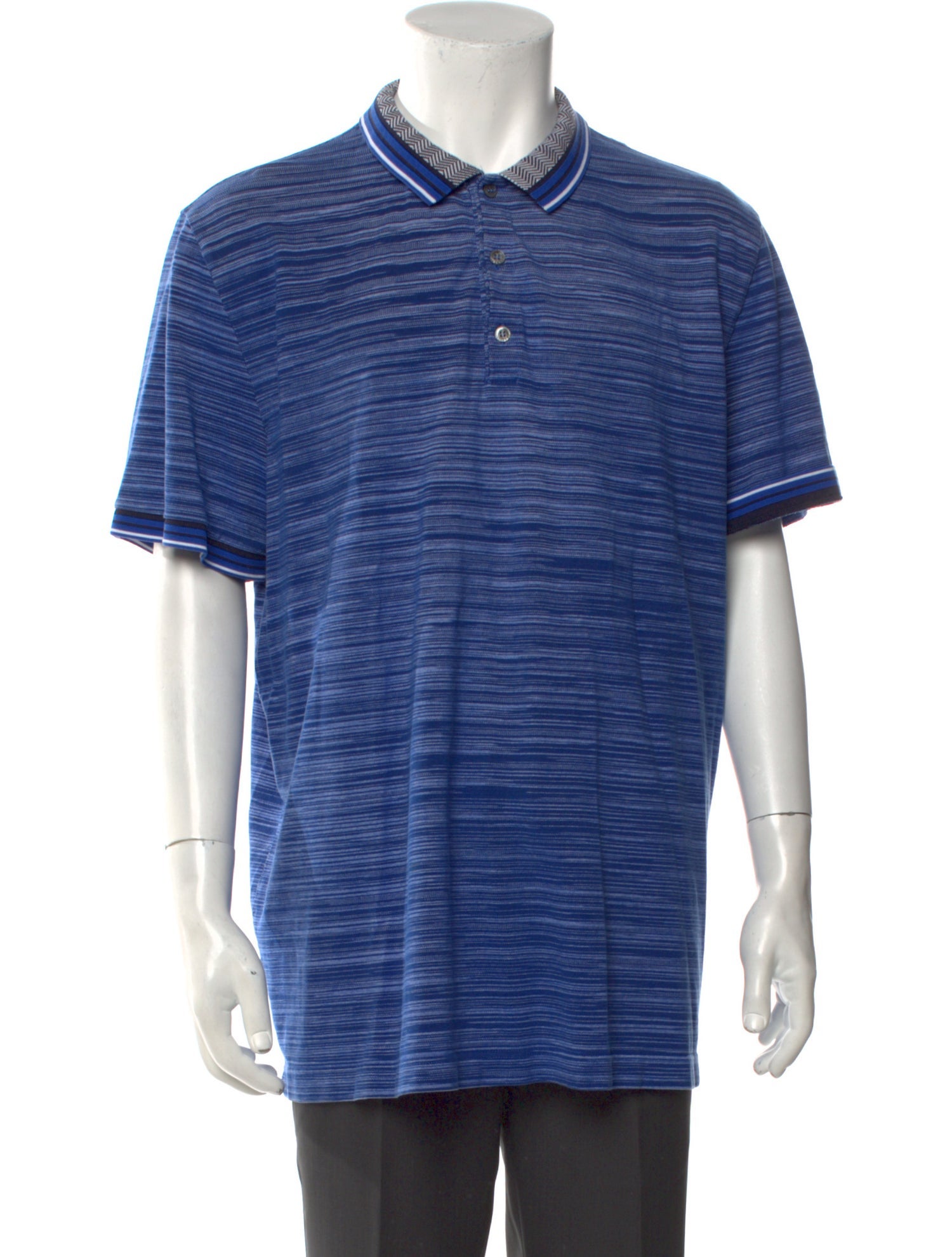 Missoni Striped V-Neck Polo Shirt