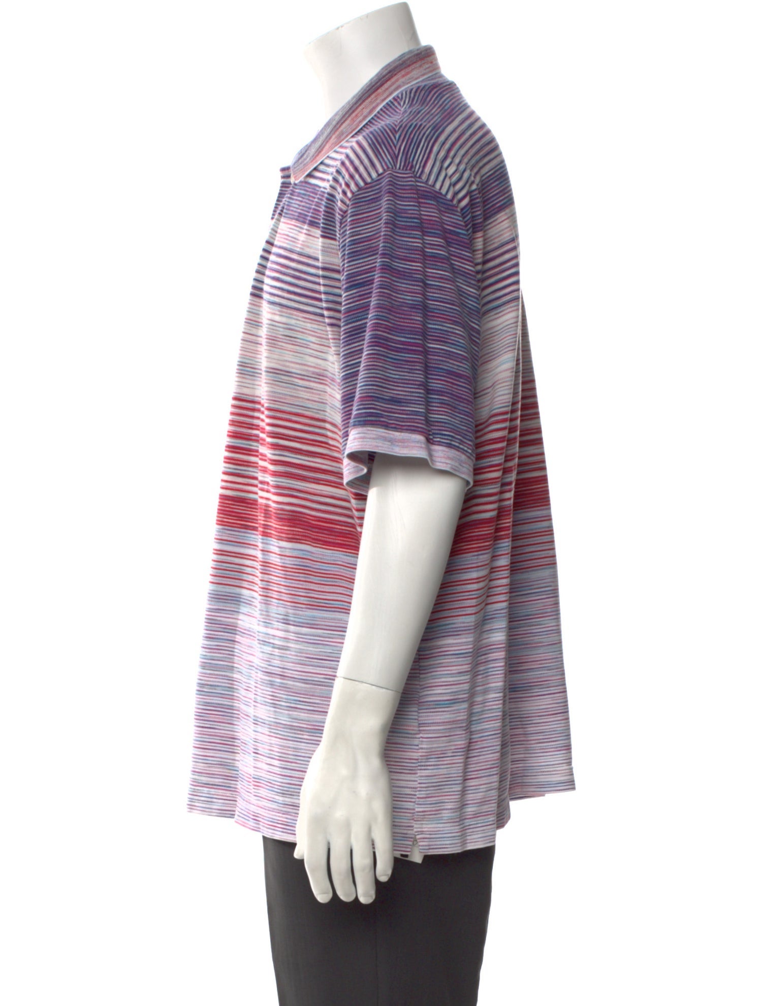 Missoni Striped Crew Neck Polo Shirt