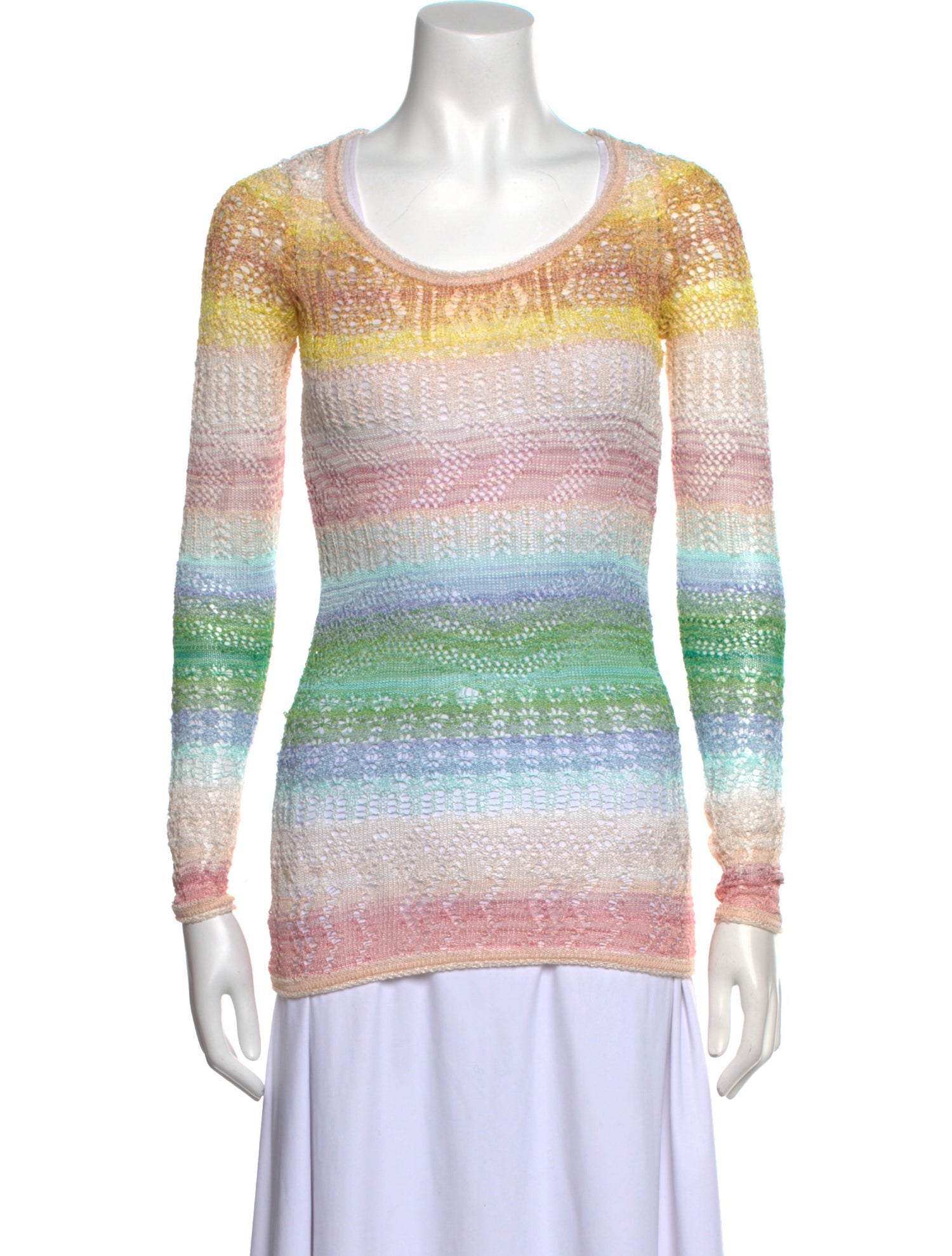 Missoni Striped Scoop Neck Sweater