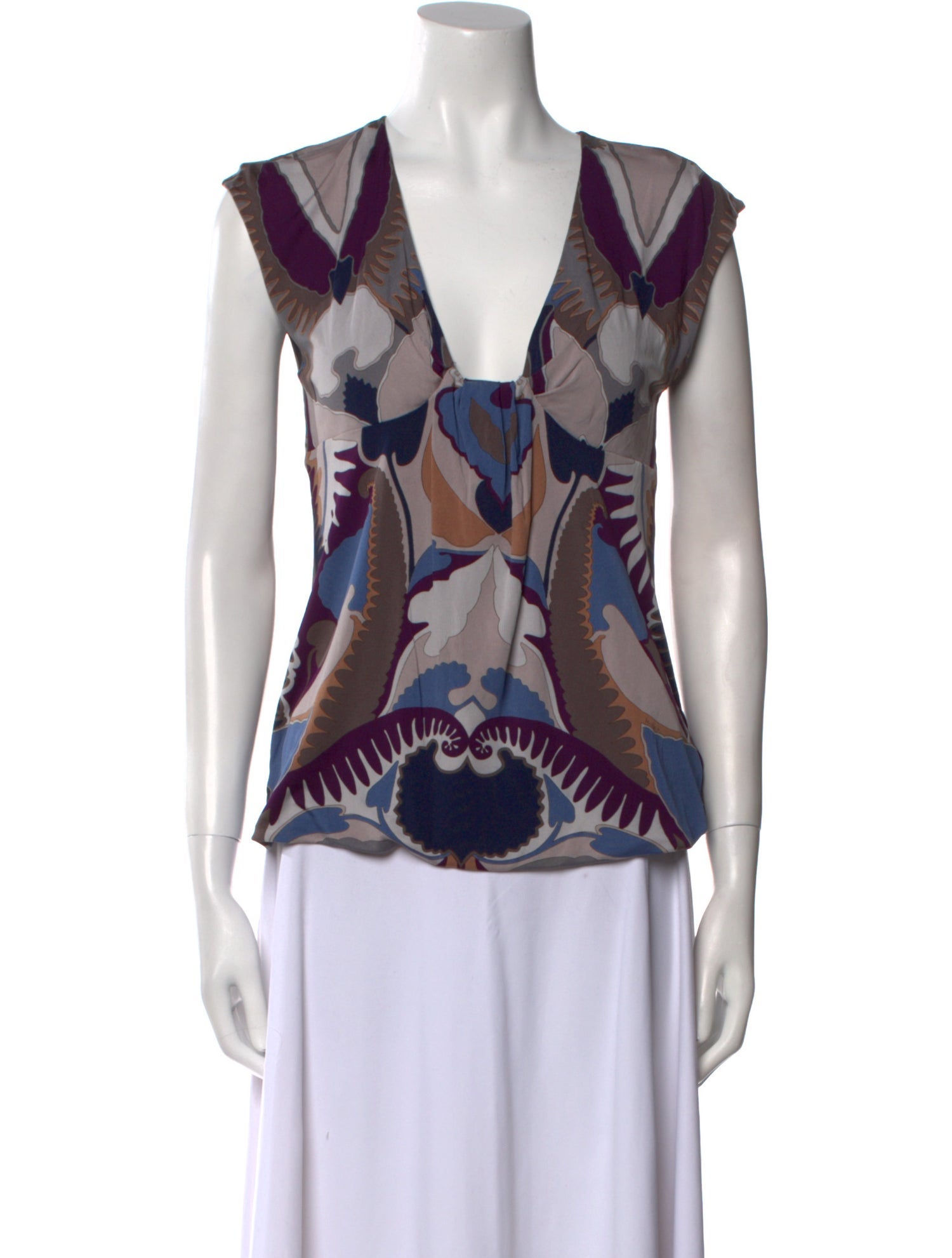 Missoni Printed V-Neck Top