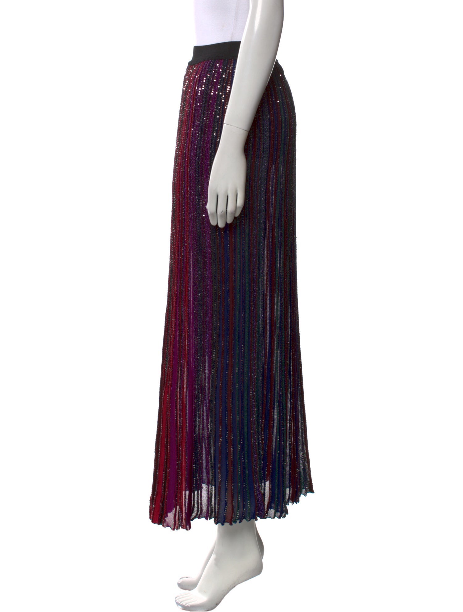 Missoni Colorblock Pattern Midi Length Skirt