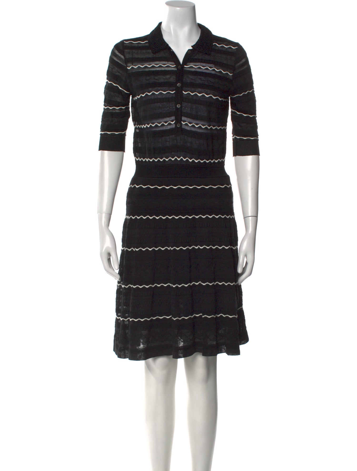 M Missoni Striped Knee-Length Dress