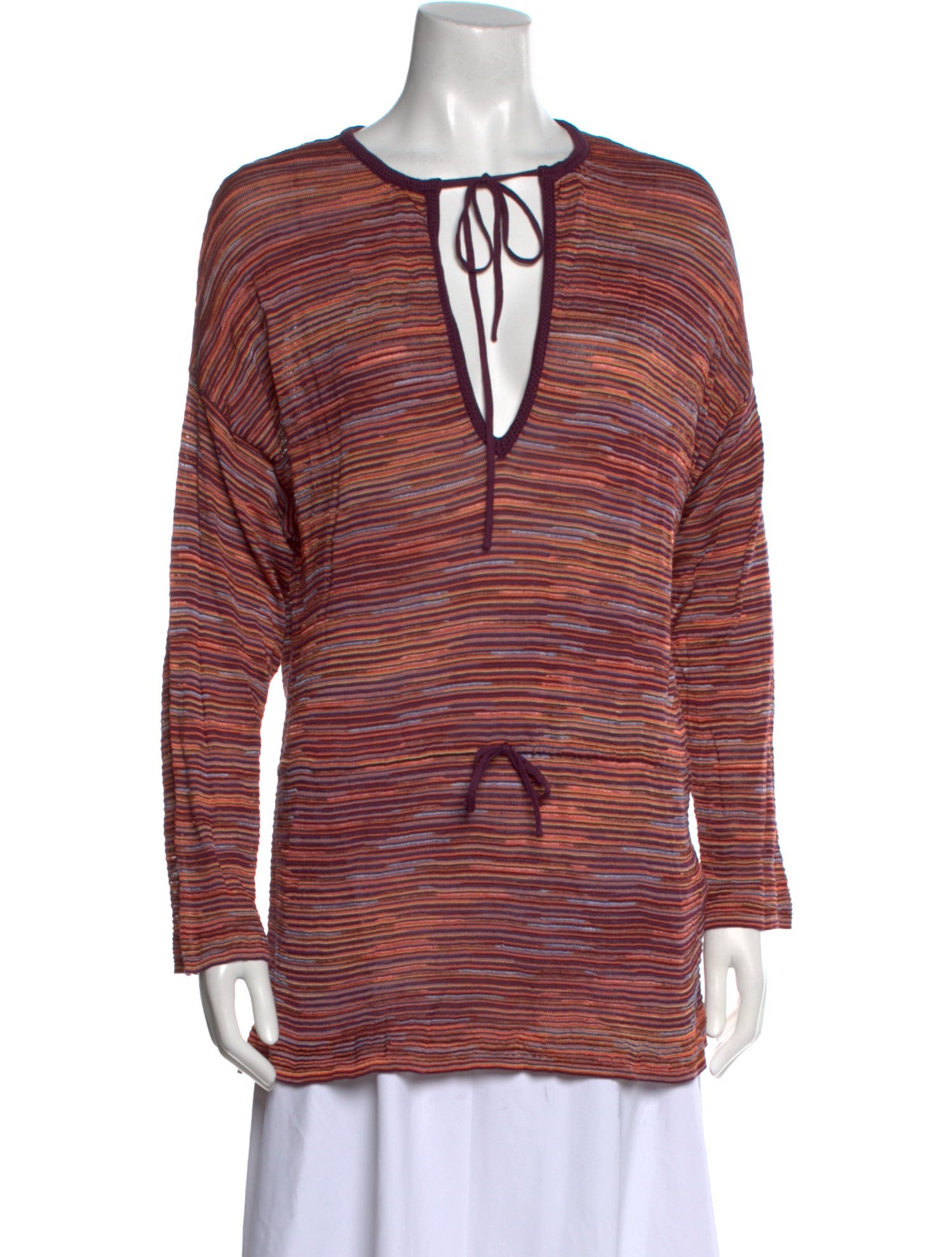 Missoni Striped Tie Neck Tunic