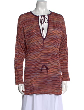 Missoni Striped Tie Neck Tunic