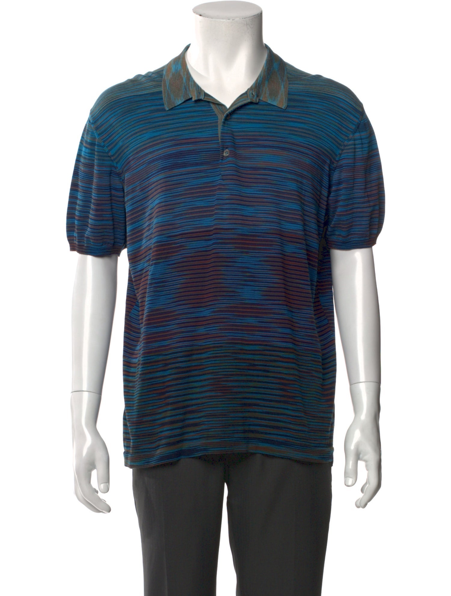 Missoni Striped Collar Polo Shirt