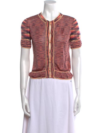 Missoni Striped Crew Neck Crop Top