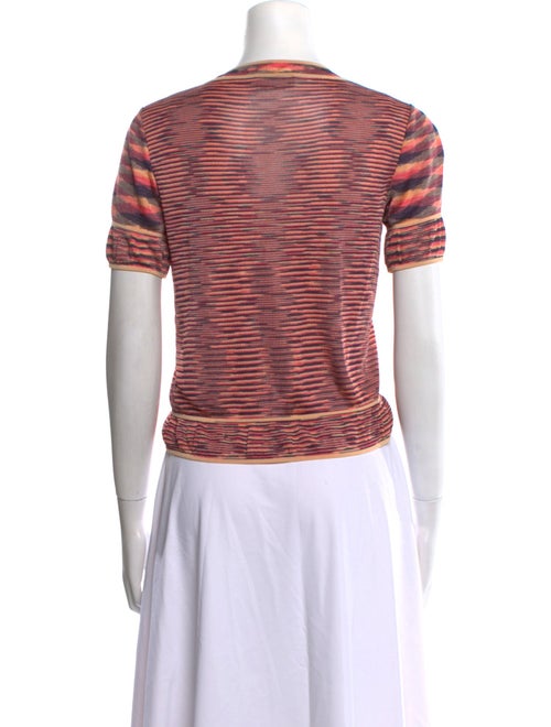 Missoni Striped Crew Neck Crop Top