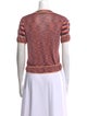 Missoni Striped Crew Neck Crop Top