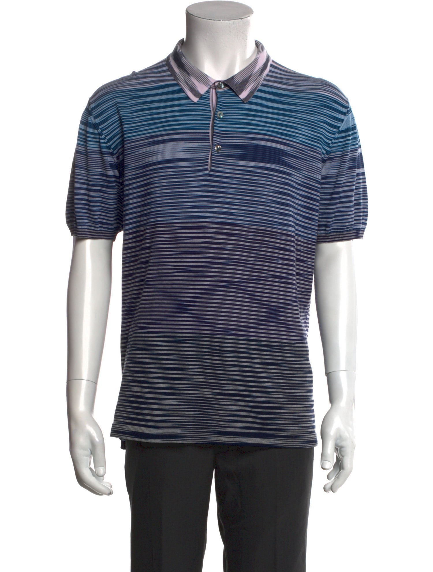 Missoni Striped Collar Polo Shirt
