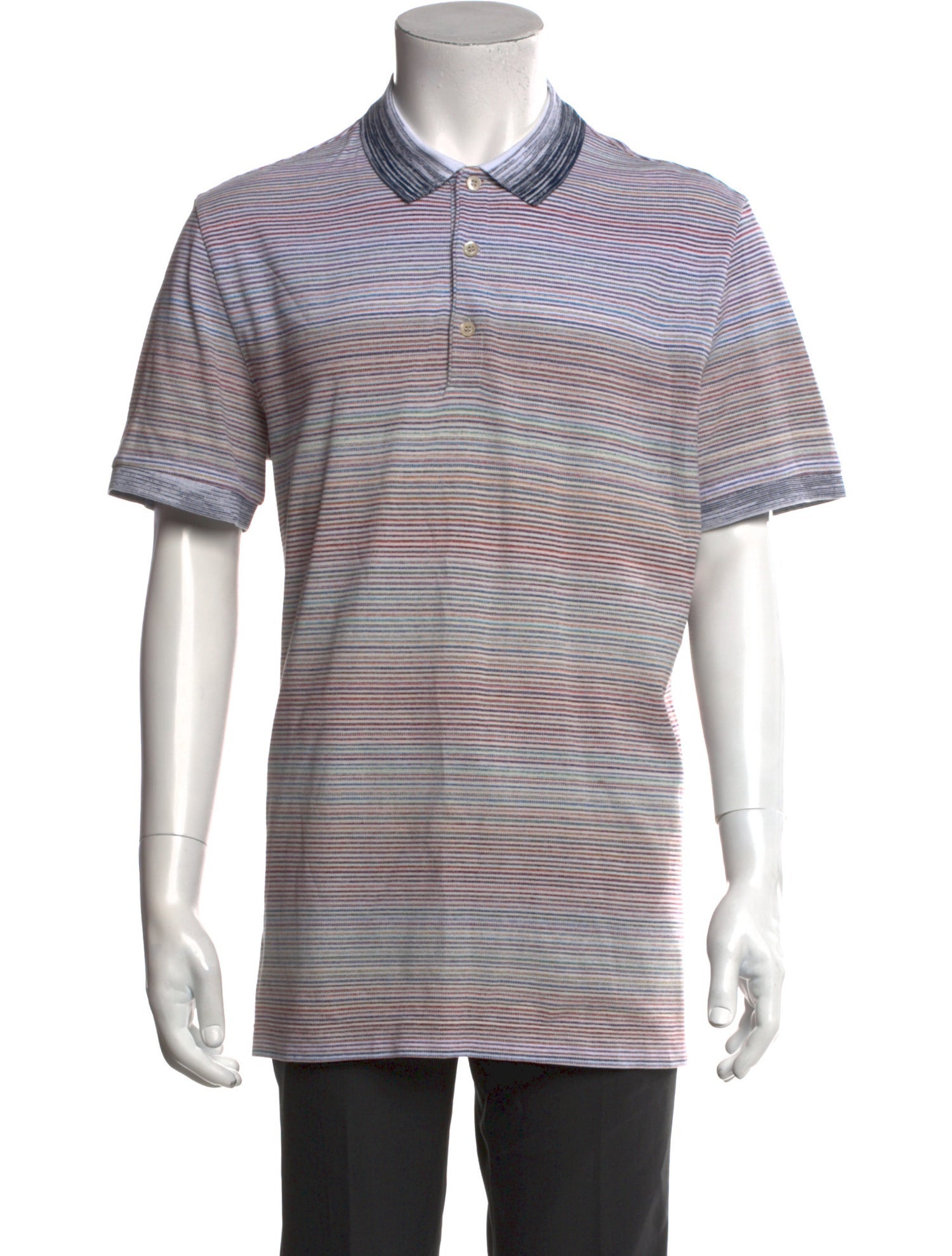 Missoni Striped Collar Polo Shirt
