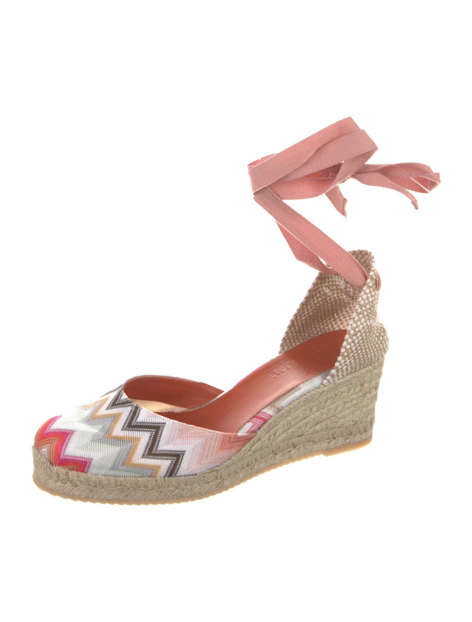 Missoni Striped Leather Trim Embellishment D'Orsay Pumps