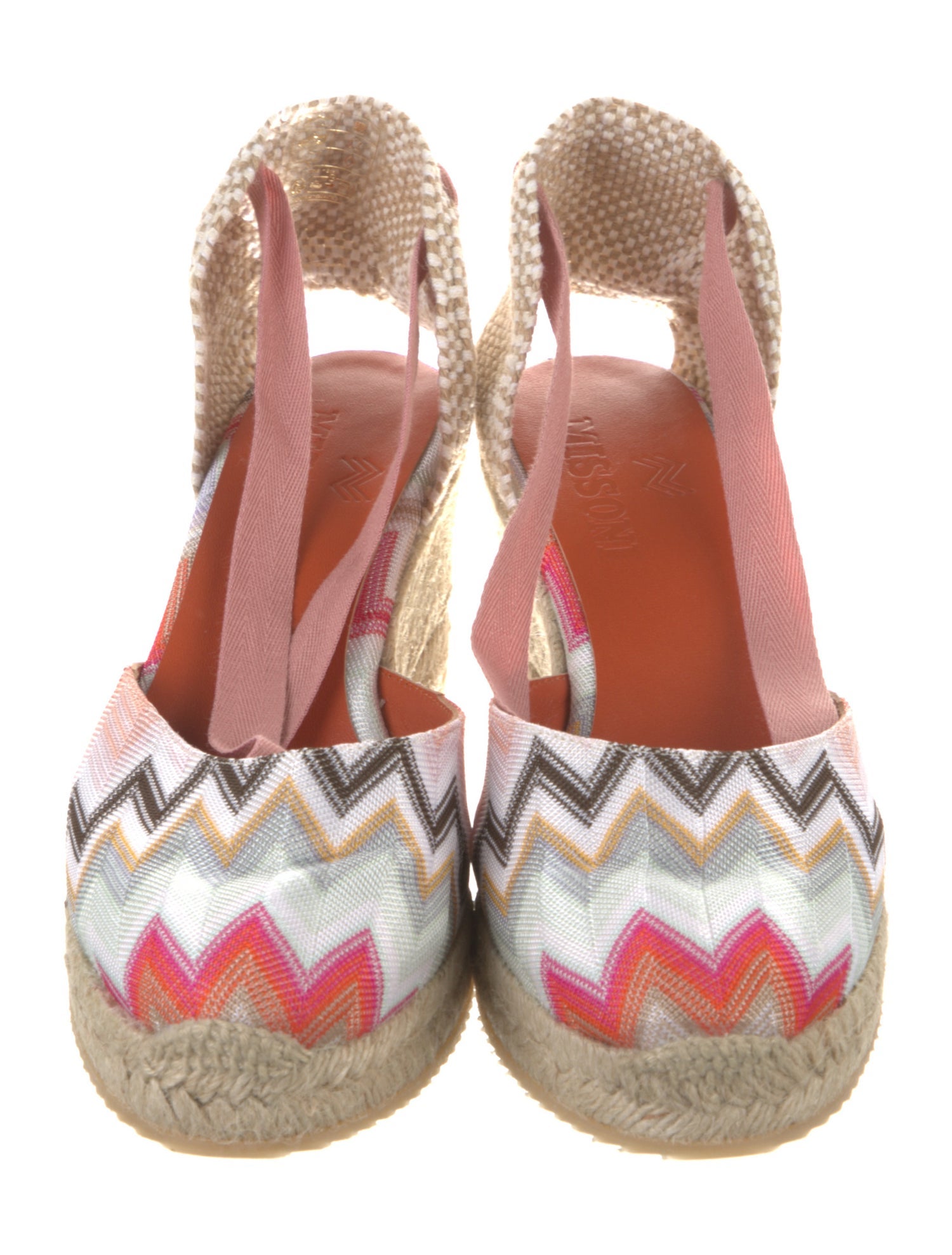 Missoni Striped Leather Trim Embellishment D'Orsay Pumps