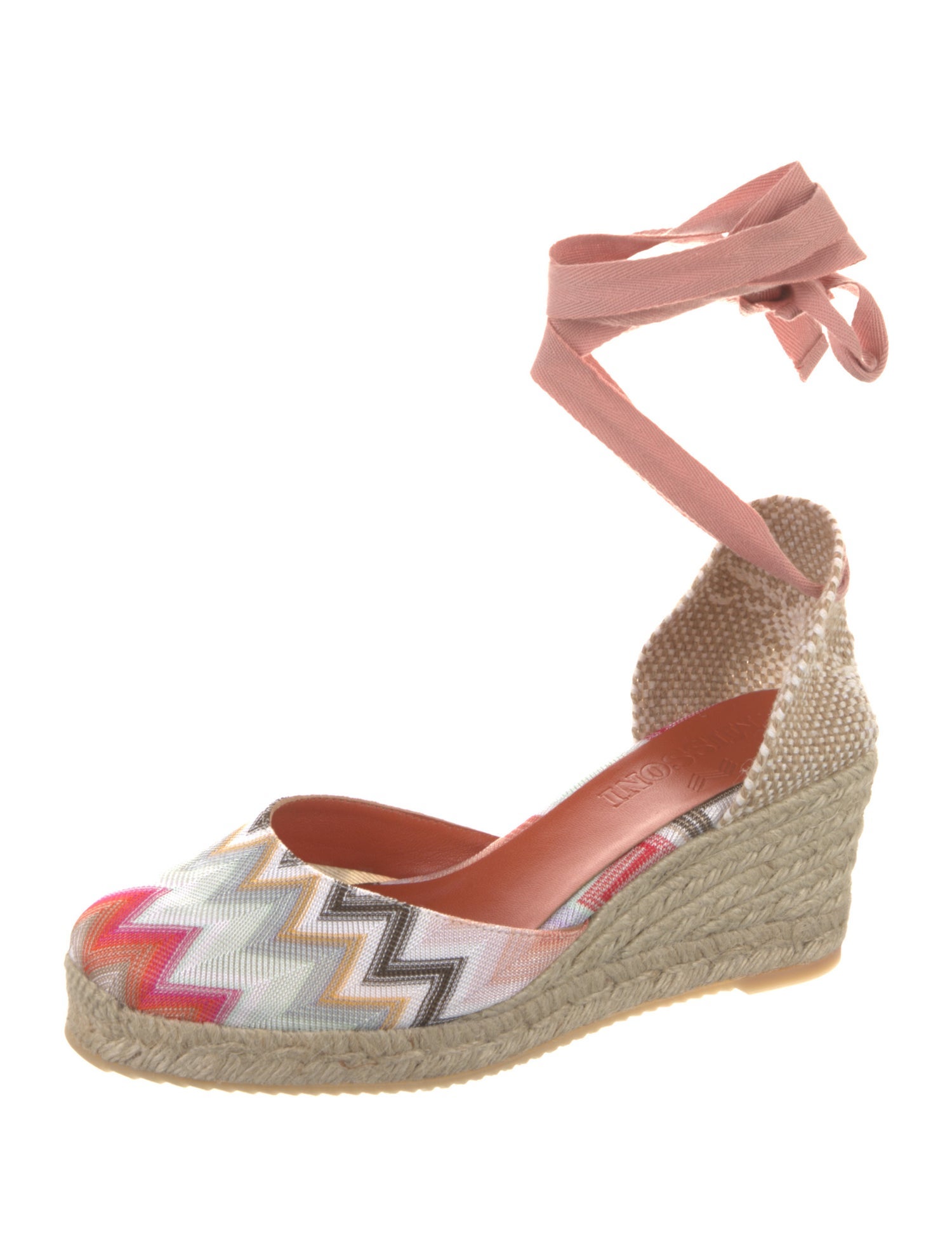 Missoni Printed Leather Trim Embellishment D'Orsay Pumps