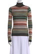 M Missoni Striped Turtleneck Sweater
