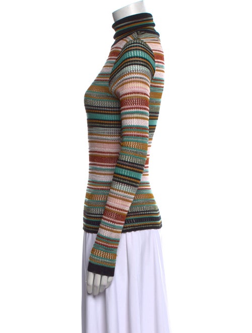 M Missoni Striped Turtleneck Sweater