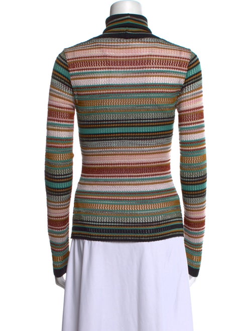 M Missoni Striped Turtleneck Sweater