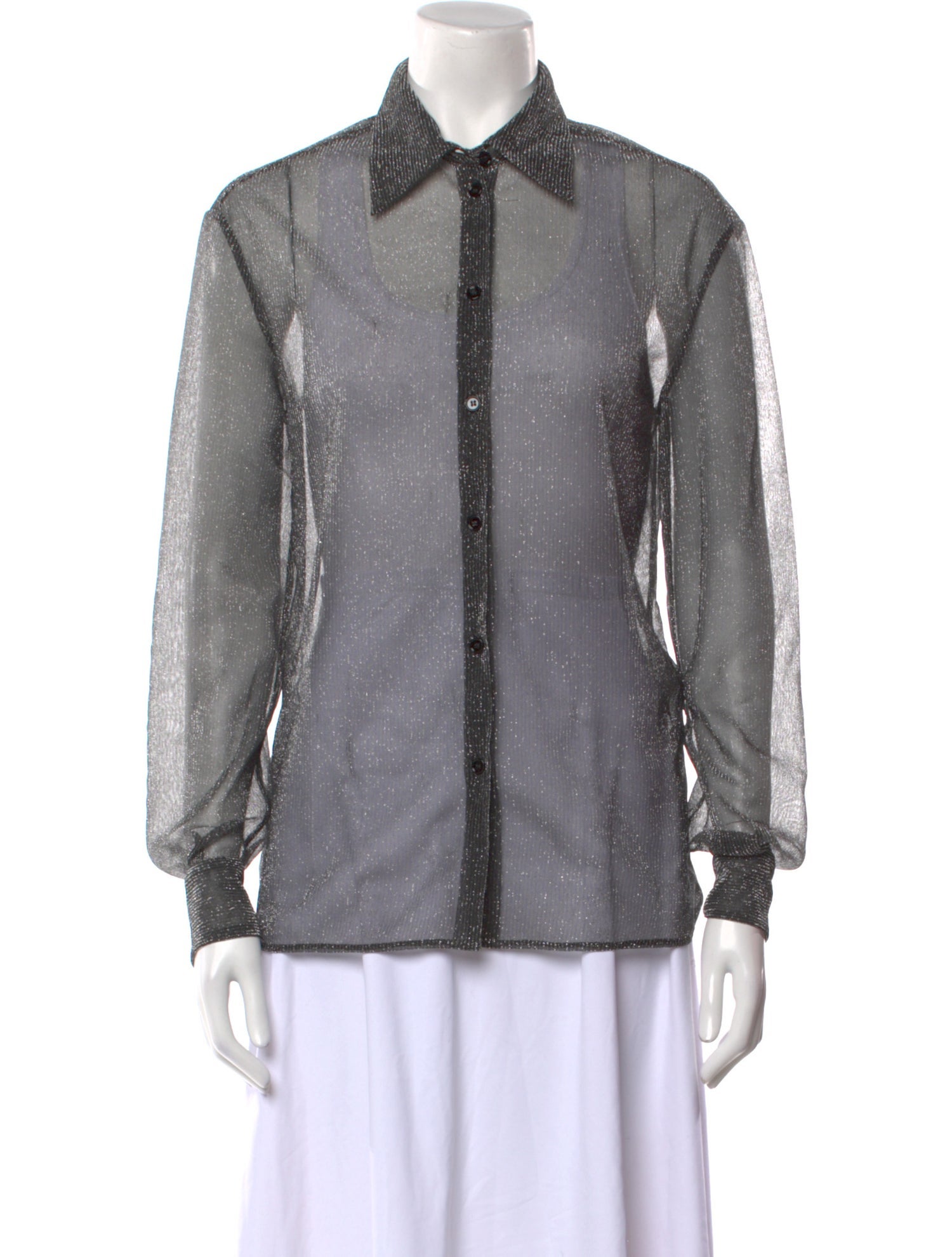 Missoni Long Sleeve Button-Up Top