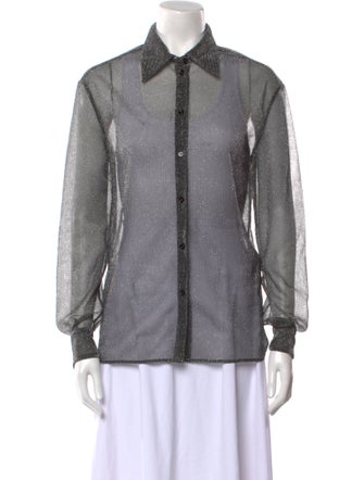 Missoni Long Sleeve Button-Up Top