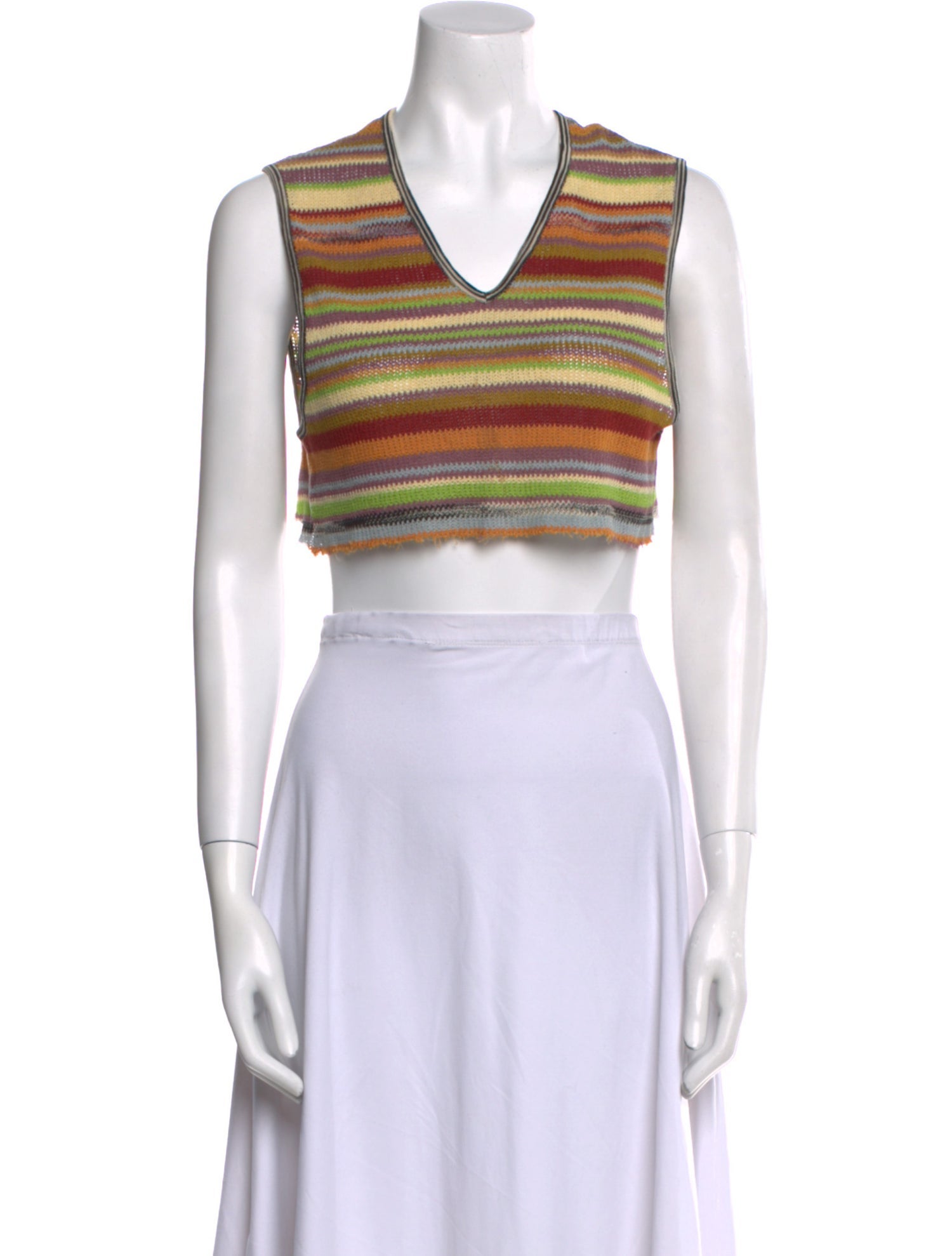 Missoni Striped V-Neck Crop Top