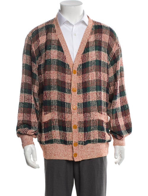 Missoni Plaid Print V-Neck Cardigan