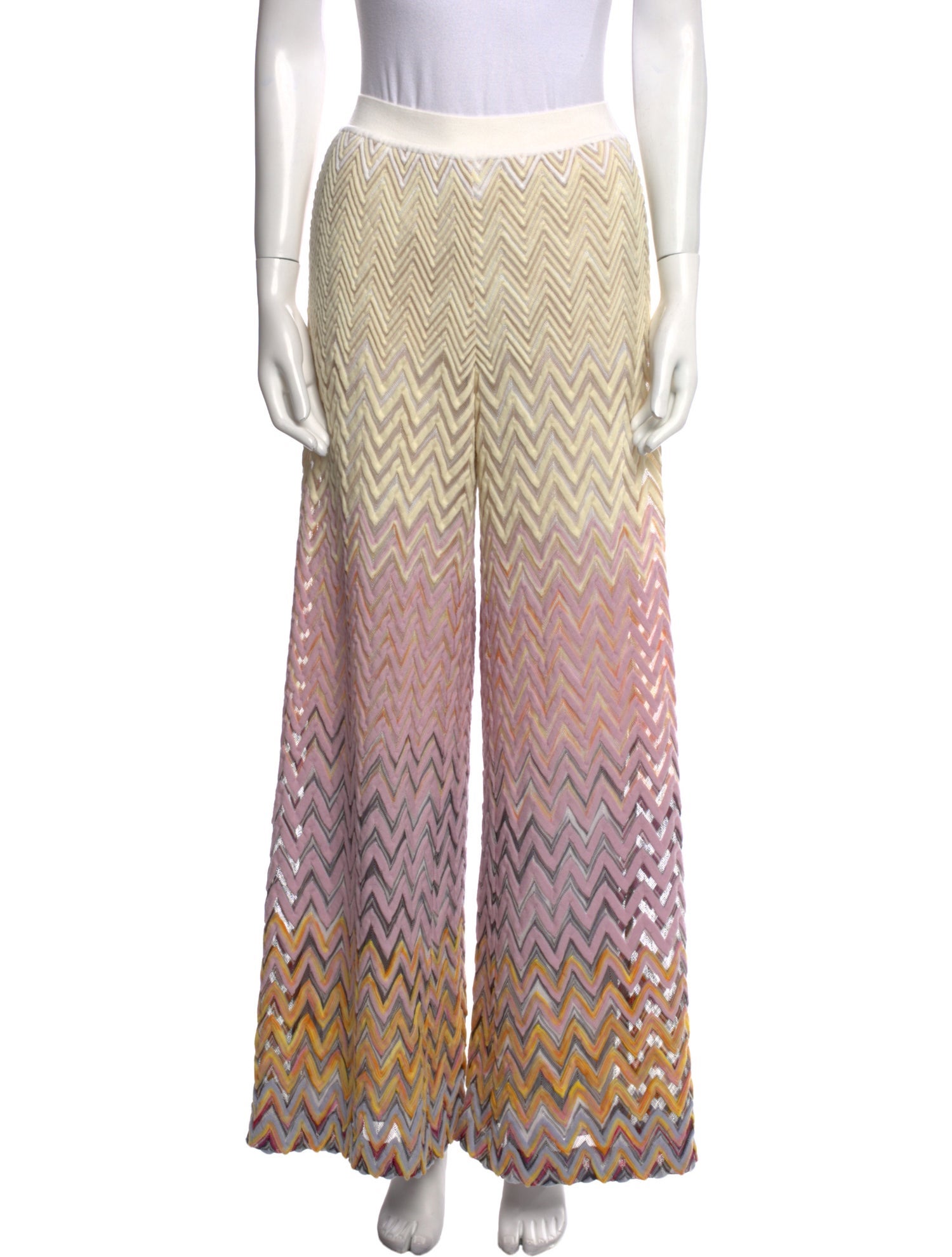 Missoni Virgin Wool Wide Leg Pants