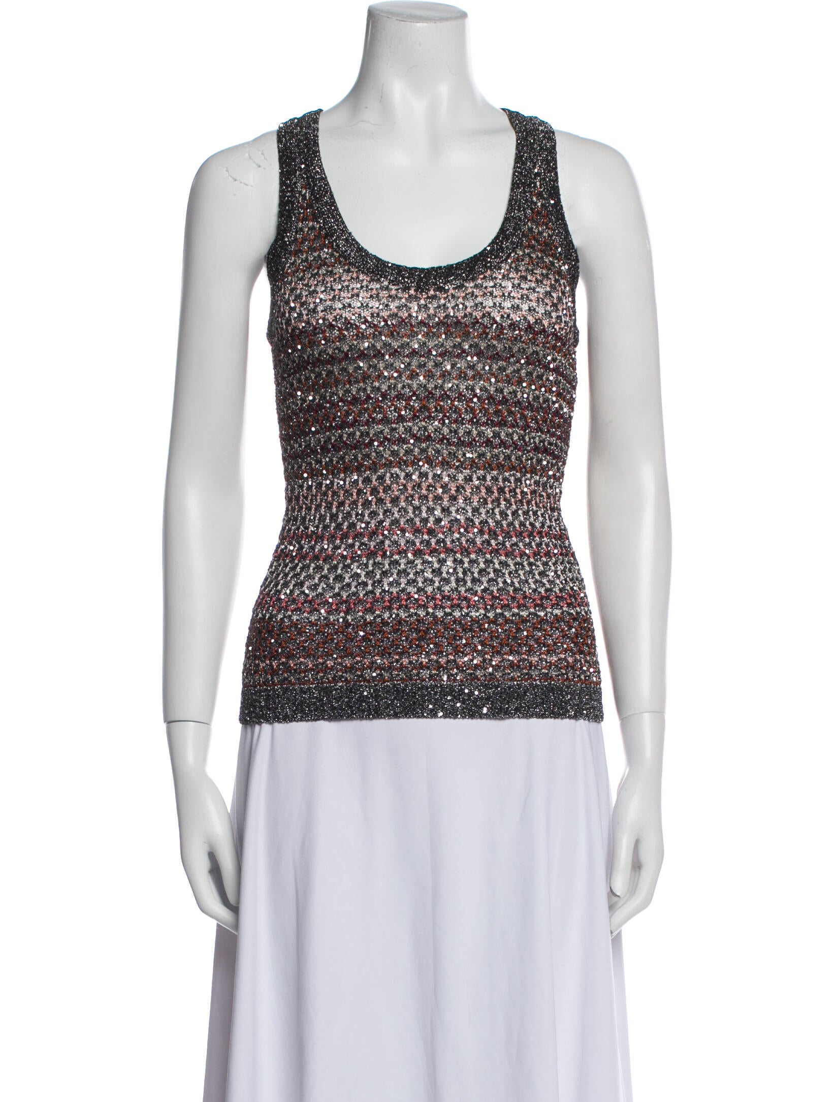 Missoni Striped Scoop Neck Top