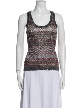 Missoni Striped Scoop Neck Top