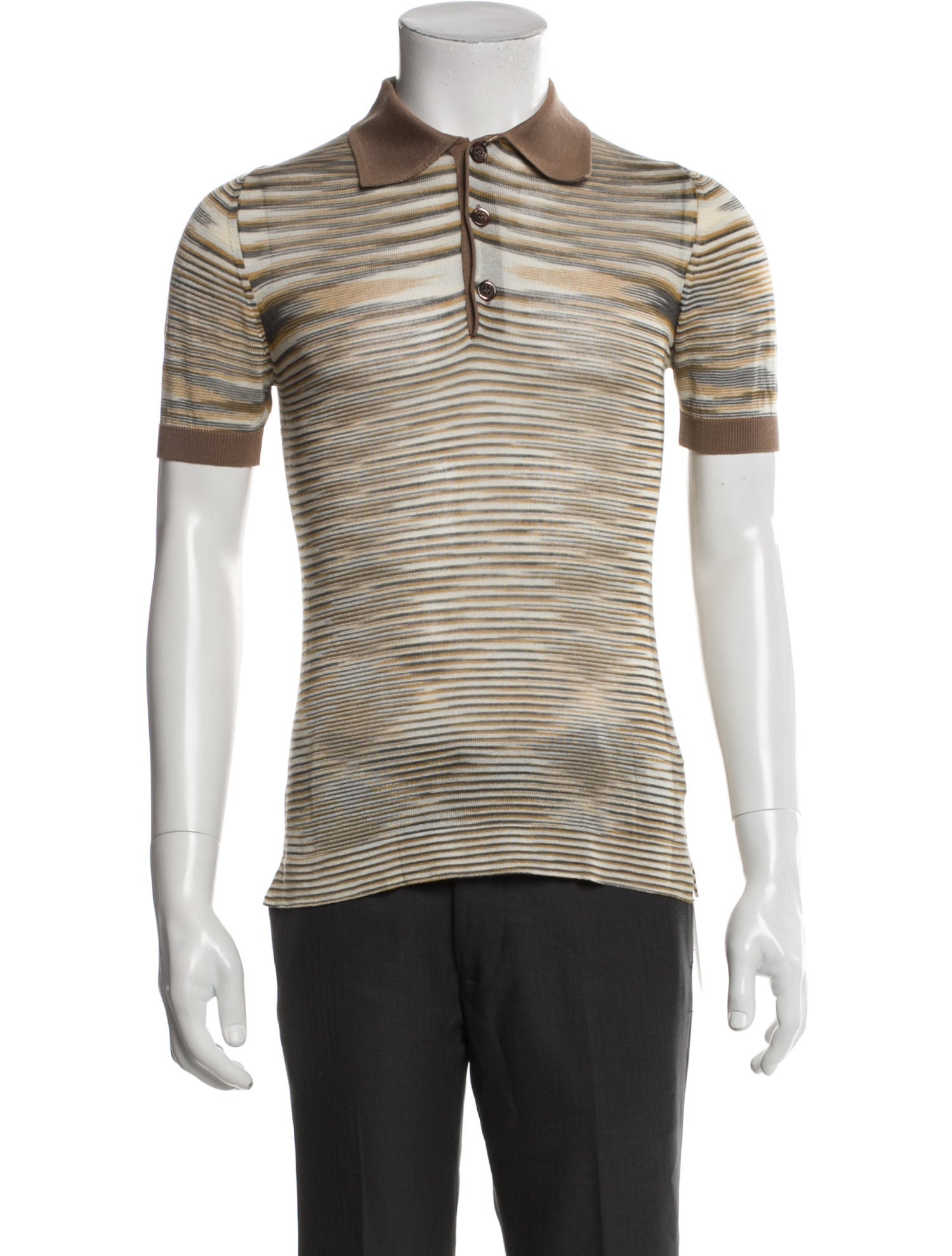 Missoni Striped Collar Polo Shirt
