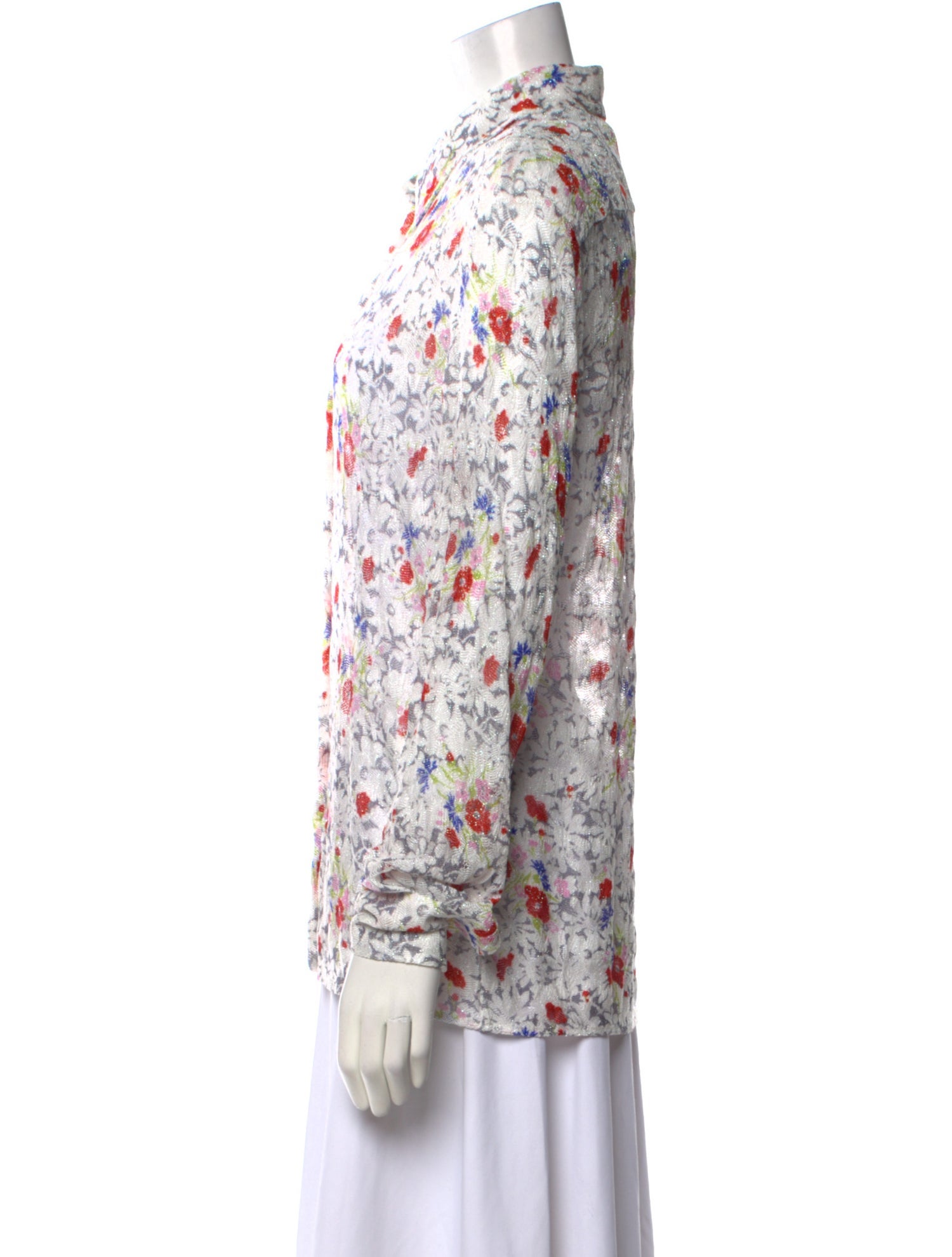 Missoni Floral Print Long Sleeve Blouse w/ Tags