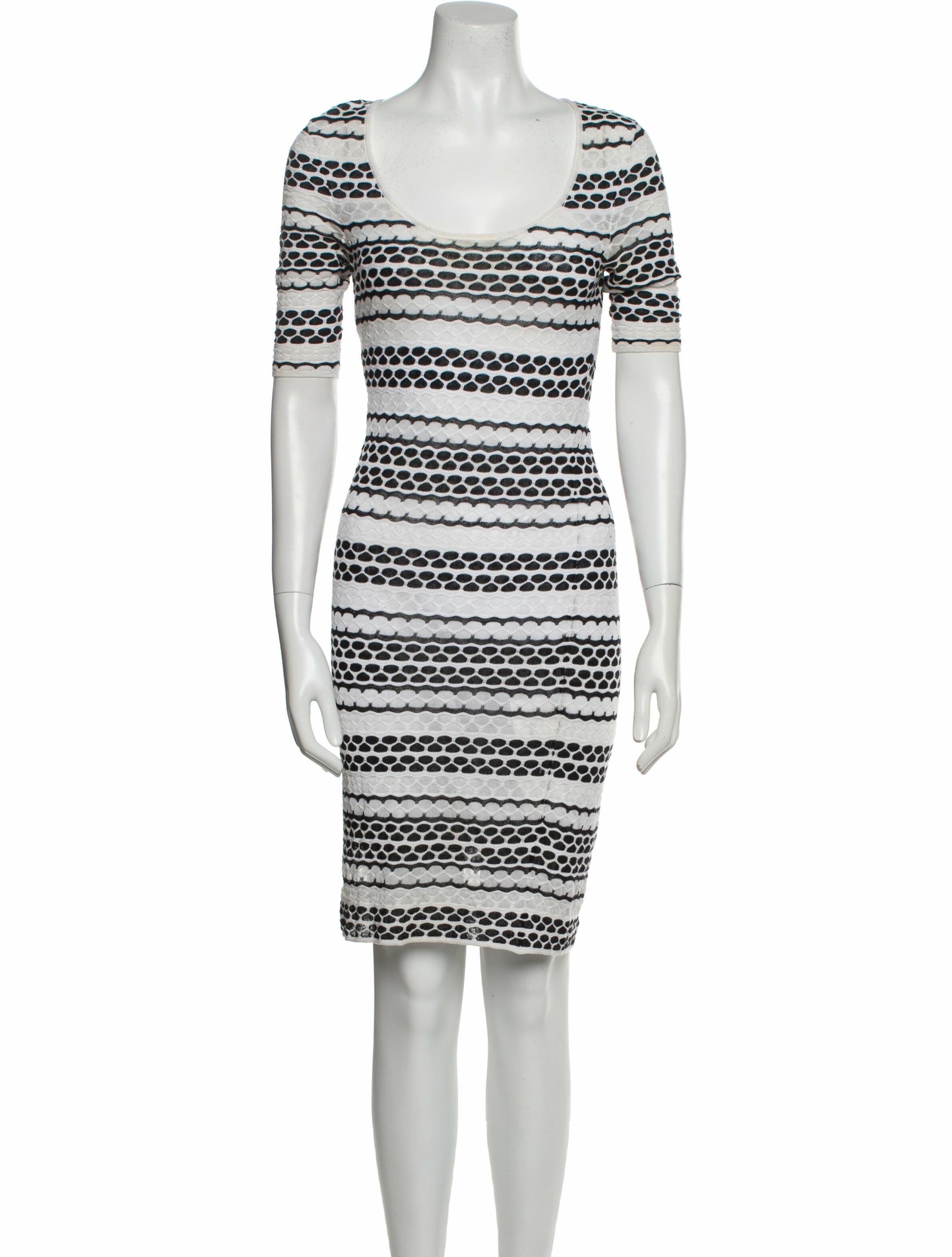 M Missoni Striped Knee-Length Dress