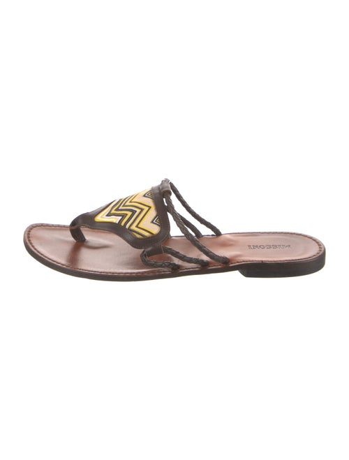 Missoni Leather Printed Slides