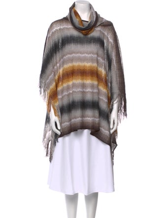 Missoni Wool Turtleneck Poncho