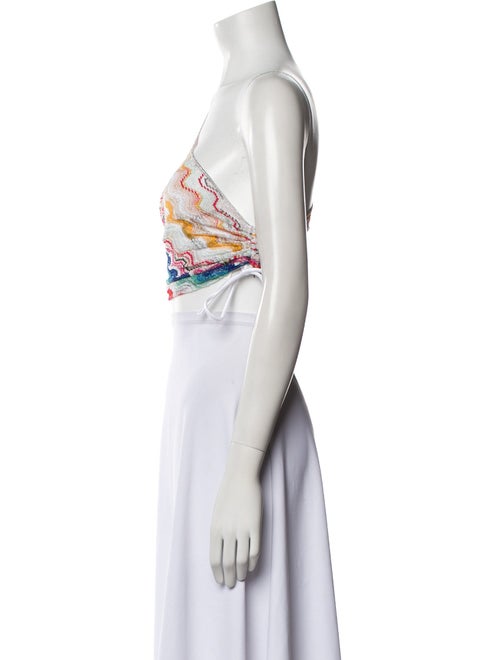 Missoni Floral Print One-Shoulder Crop Top