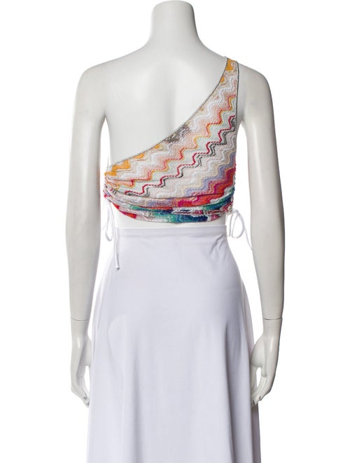 Missoni Floral Print One-Shoulder Crop Top