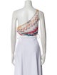 Missoni Floral Print One-Shoulder Crop Top