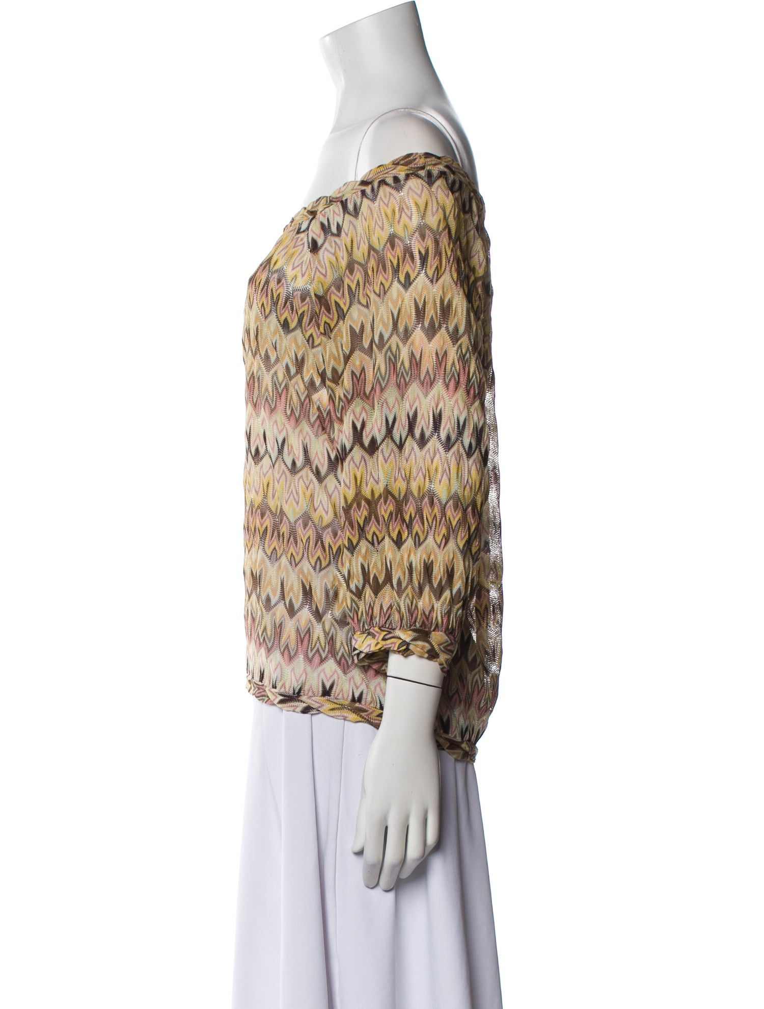 Missoni Printed Off-The-Shoulder Blouse