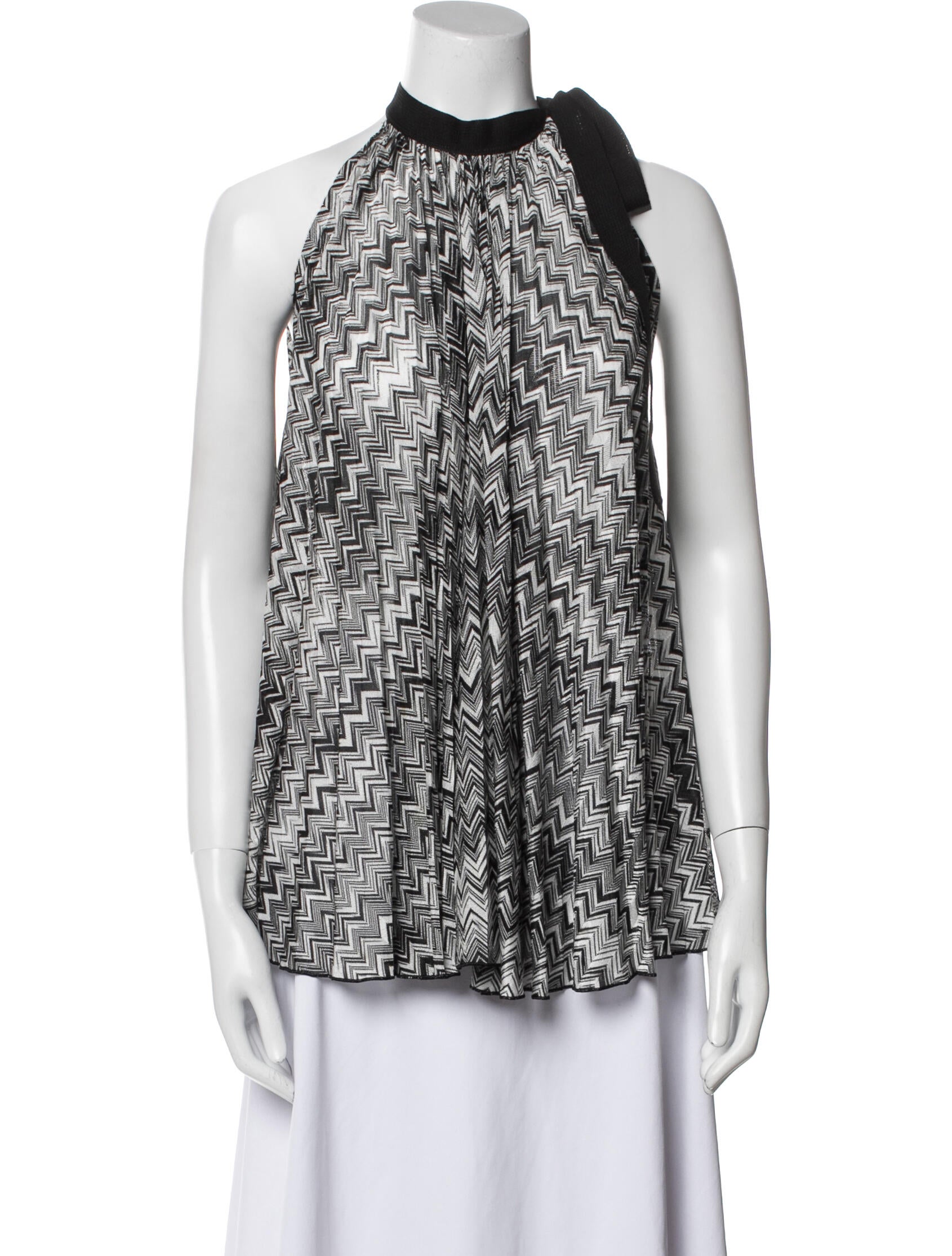 Missoni Printed Mock Neck Blouse