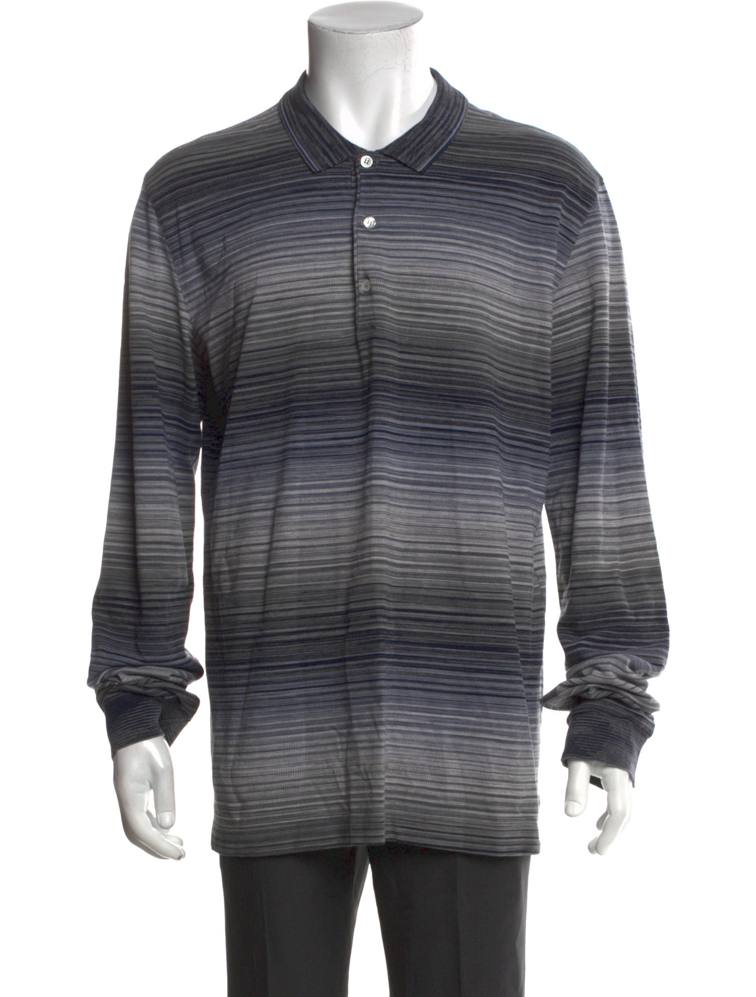 Missoni Striped Collar Polo Sweater